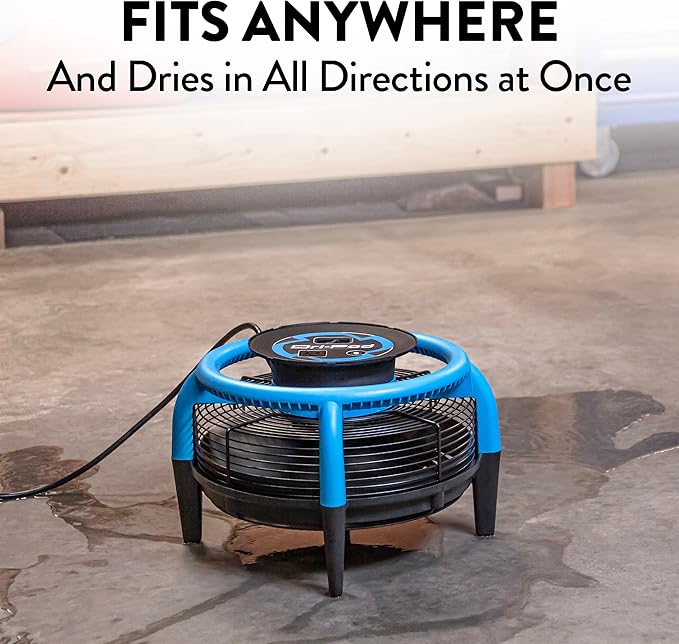 Dri-Eaz Dri-Pod Pro Omnidirectional Floor and Carpet Dryer Ventilating Floor Dryer for Boats RVs and Residential Use
