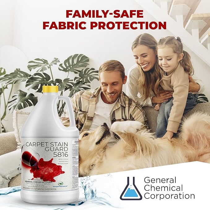 General Chemical Stain Shield Spray - Safe Fabric Protector Spritz and Stain Guard 5816 for Upholstery Carpets Rugs Drapes &amp More - Impermeable Protectant Spray for Outdoor &amp Indoor Use -4