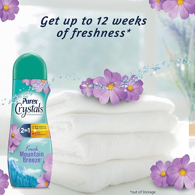 Purex Crystals In-Wash Fragrance and Scent Booster Fresh Mountain Breeze 21 Ounce