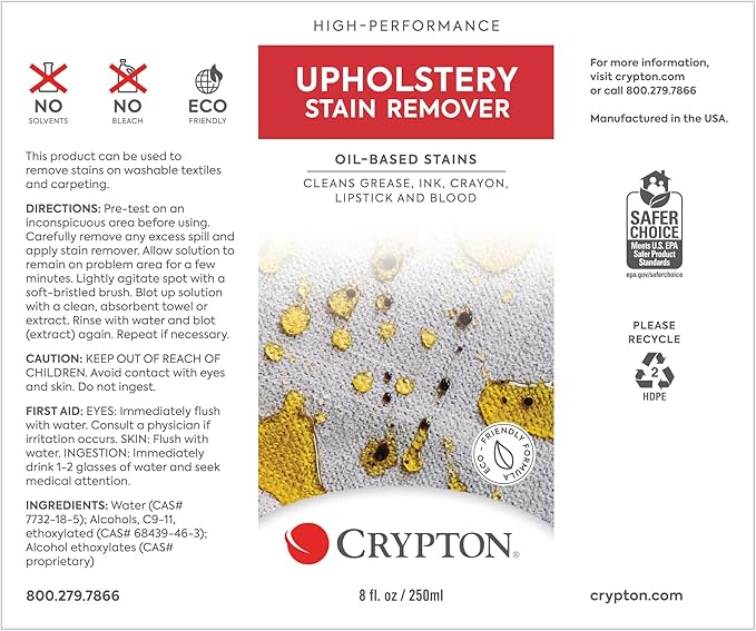 Crypton Upholstery Gold and Purple Stain Remover Kit with Odor Out Deodorizer (8 fl. oz.)