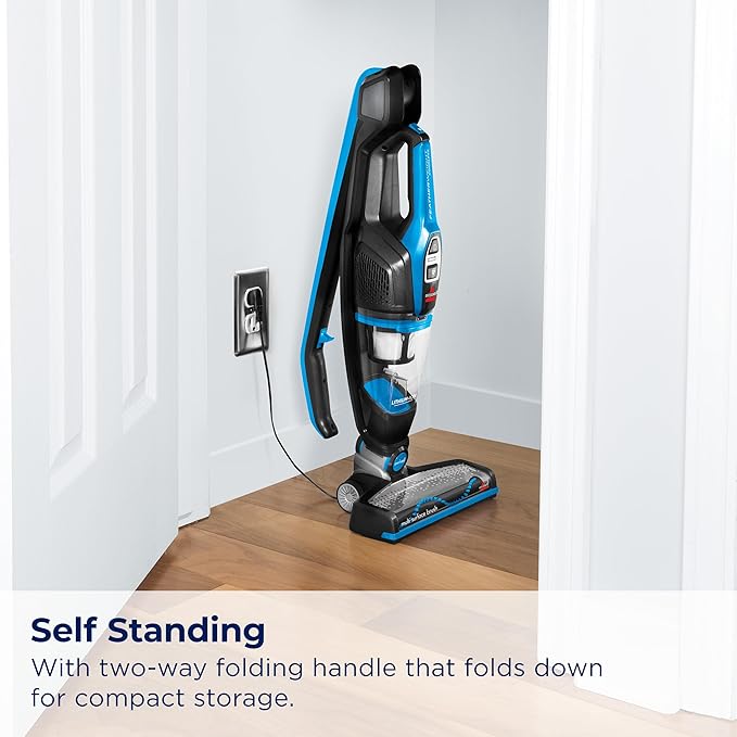 Bissell 3061 Featherweight Cordless Stick Vacuum Self-Standing Electric Blue Black