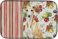 Caroline's Treasures Fawn Whippet Vegetables Dish Drying Mat Absorbent Dish Drying Mat Pad for Kitchen Counter Dish Drainer Mat for Countertop 14 x 21 Multicolor