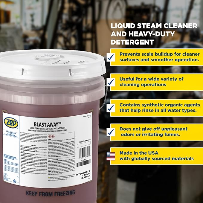 Zep Blast Away Liquid Steam Cleaner and Heavy-Duty Detergent - 5 Gallon (Each) 37935
