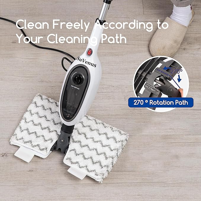 SuVenus Steam Mop for Floor Cleaning Floor Steamer with 2 Mop Pads