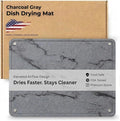 MATMOSPHERE Stone Drying Mat For Kitchen Counter Large Natural Dish Drying Mat Quick Drying And Fast Absorbing Sustainable Kitchen Accessories USA-Owned Business (Gray Marble 18 x 14)