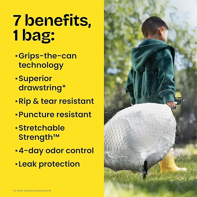 Glad ForceFlex Tall Kitchen Trash Bags 13 Gal Gain Moonlight Breeze 100 Ct (Package May Vary)