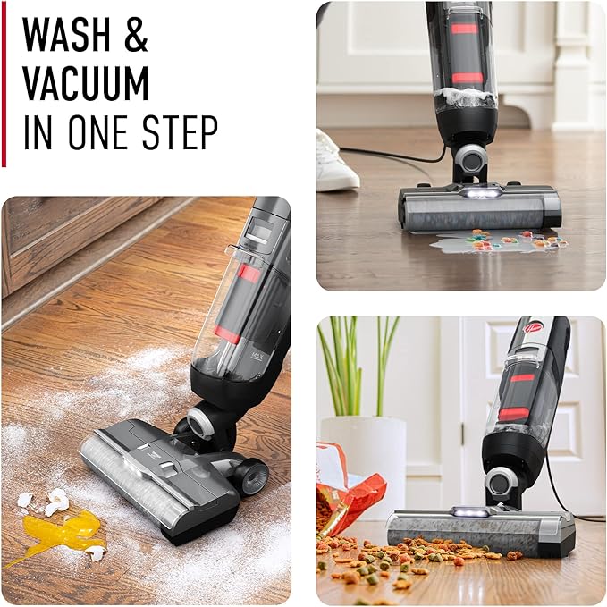 Hoover Streamline Corded Hard Floor Cleaner Machine Wet Dry Vacuum Floor Cleaning Machine Self Cleaning System Ideal for Hardwood Luxury Vinyl Tile and More (Renewed)