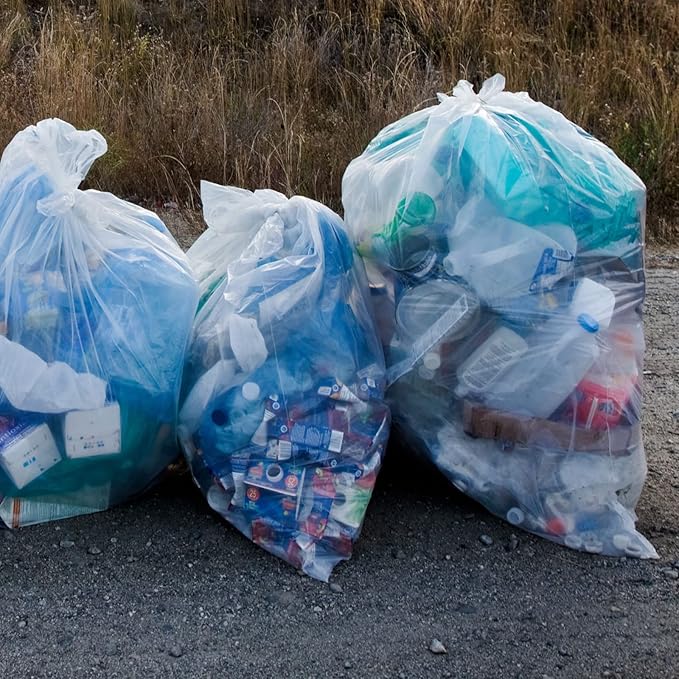 18 Gallon Tall Kitchen Trash Bags Clear Trash Compactor Bags 95 Count