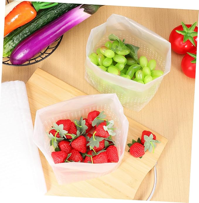 150 Pcs Transparent Hollow Trash Bags for Kitchen Bathroom Bedroom Upright Home Garbage Bags with Food Soup Filtering Durable Waste Liners for Daily Use
