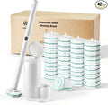 Disposable Toilet Brush with 42 Wand Refills Wall Mounted Toilet Brush and Holder Set - Effortless Disposable Toilet Bowl Cleaner Wand (Rainforest Scent)