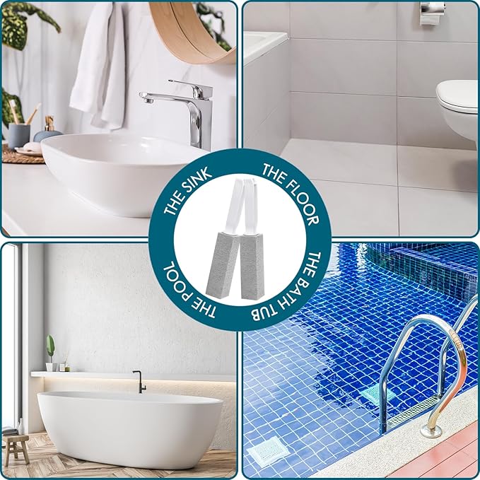 20 Pack Pumice Stone Toilet Bowl Cleaner Pumice Stone with Handle for Toilet Cleaning Remove Limescale Rust Cleaning Supplies for Toilet Pool Bathroom Sink