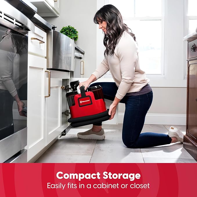 Vacmaster Portable Carpet Upholstery Cleaner with 15Kpa Suction Self-Cleaning Tool and 3.5 Tough Stain Tool Compact Stain &amp Odor Remover