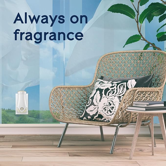 Glade PlugIns Refills Air Freshener Scented and Essential Oils for Home and Bathroom Clean Linen 6.7 Fl Oz 10 Count