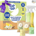 Fab Tab Tablet Cleaner Multi-Purpose &amp Bathrom Cleaner for Eco-Concious Cleaning Non Harmful &amp Chemical-Free Formula Convenient Refills with 2 Glass Bottles Luxury Hotel Scent (6 Refill Ta