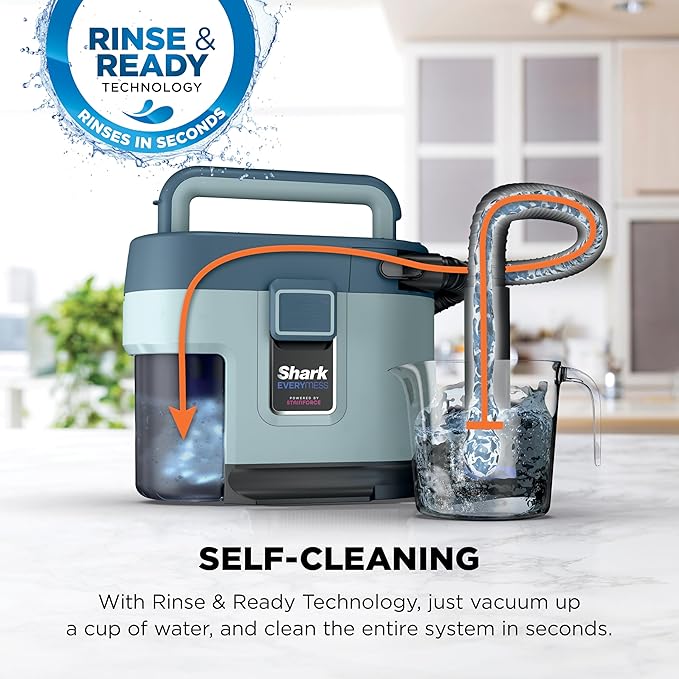 Shark EveryMess Ultra-Powerful 3-in-1 Wet Vac Dry Vac &amp Stain Eliminator with StainForce Technology Perfect for Homes Pets and Cars 3 Accessories and Cleaning Solution Gray VX101
