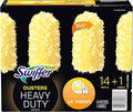 Swiffer 360 duster handle with refills plastic handle fleece fiber head yellow 14 count