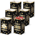 Tinlade 6 Pack 2026 Black and Gold Graduation Decoration 13 Gallon Disposable Trash Cans Class of 2026 Party Garbage Bins Large Waterproof Foldable Recycle Pop up Bins for Graduation Party School
