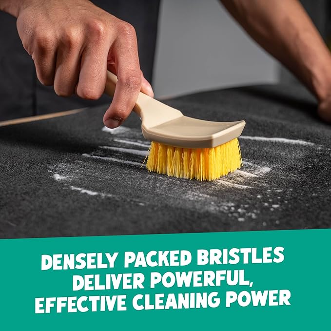Chemical Guys Induro 7 Heavy Duty Interior Carpet&ampUpholstery Detailing Brush – Durable BristlesCar Carpet Brush for Deep Cleaning FabricMats&ampSeatsErgonomic Grip for Comfort and Control(Pac