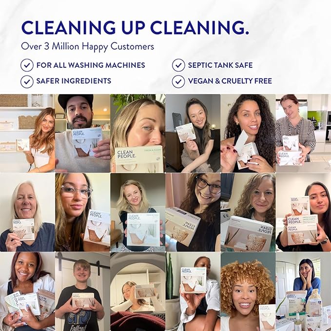 Clean People Laundry Detergent Pods - Hypoallergenic Laundry Pods - Ultra Concentrated Recyclable Packaging Stain Fighting - Sweet Petals 192 Pack