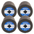 4x4 Non-Woven Polishing Wheel Very Fine Grit 280 4 Pk S/C for Metal and Wood Surface Polishing
