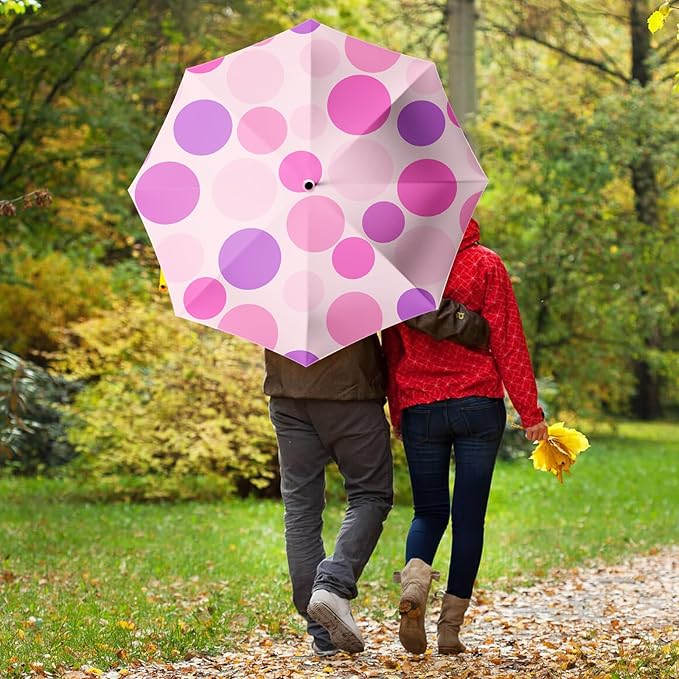 Small Compact Travel Automatic Folding Umbrella for Women Portable Lightweight Rain Wind UV Sun Shade
