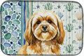 Caroline's Treasures Gold Lhasa Apso Coastal Sea Glass Dish Drying Mat Absorbent Dish Drying Mat Pad for Kitchen Counter Dish Drainer Mat for Countertop 14 x 21 Multicolor