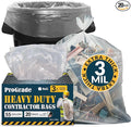 Reli. Contractor Garbage Bags 55 Gallon | 20 Trash Bags | Heavy Duty | Clear Contractor