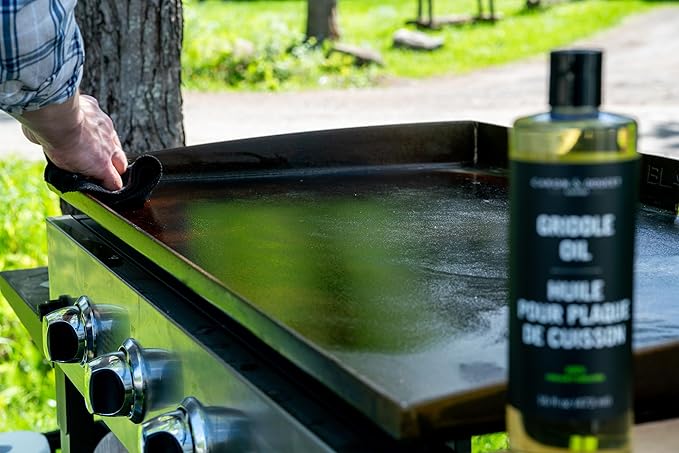 CARON &amp DOUCET - 100% Plant-Based Griddle Cleaning Set: Seasoning Oil &amp Soap for Washing Restoring &amp Seasoning Griddles!