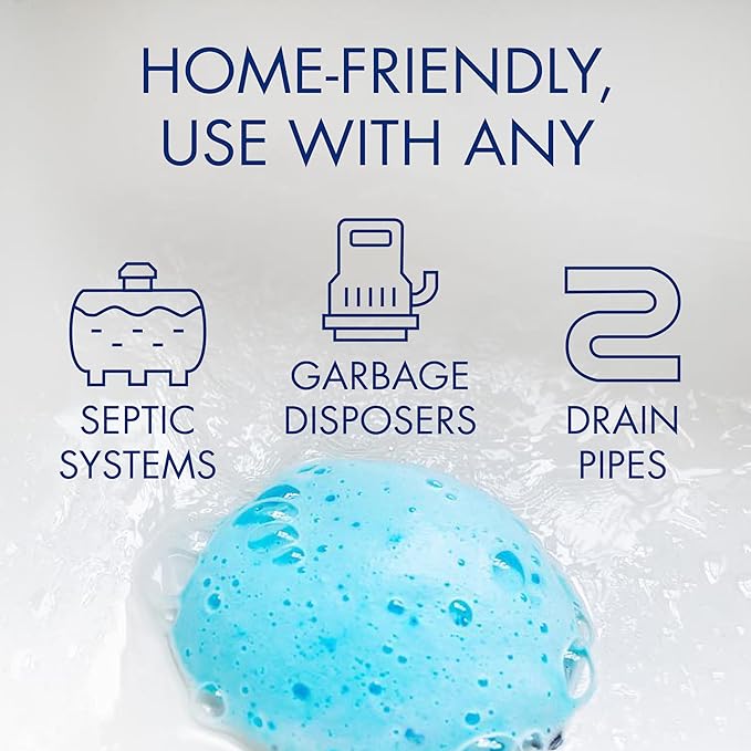 Glisten Garbage Disposer Cleaner and Freshener with Foaming Action Helps Remove Buildup in Drains Lemon Scent Made in the USA 16 Packets