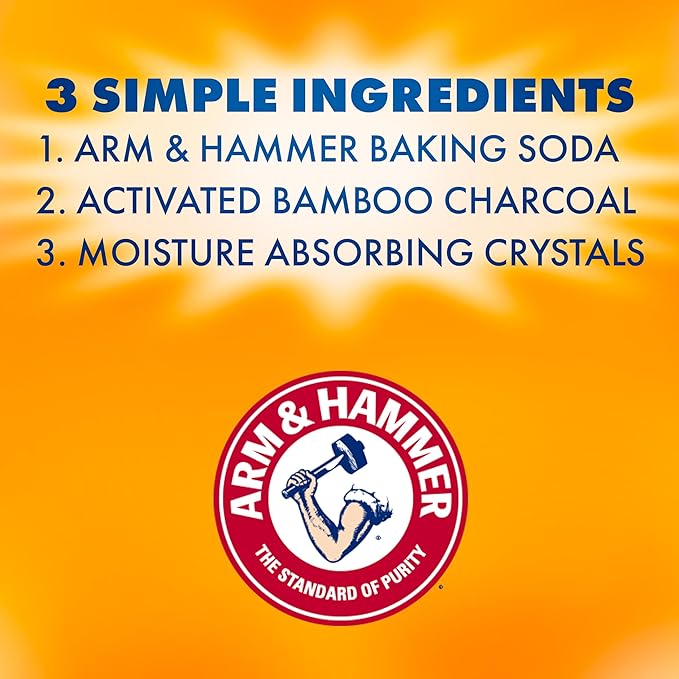 Arm &amp Hammer Essentials Disposable Moisture Absorber and Odor Eliminator Tub Fragrance Free 1 lb. Attracts and Traps Excess Moisture Ideal Closet Dehumidifier (Pack of 3)