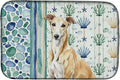 Caroline's Treasures Fawn Greyhound Coastal Sea Glass Dish Drying Mat Absorbent Dish Drying Mat Pad for Kitchen Counter Dish Drainer Mat for Countertop 14 x 21 Multicolor
