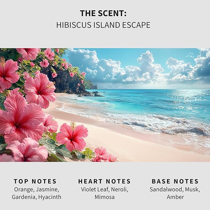 Lapew Hibiscus Island Scented Mop Soap - Luxury Floor Cleaner Concentrate for Mopping Tile Laminate Vinyl &amp Hardwood | Streak-Free Low-Foam | 36 oz