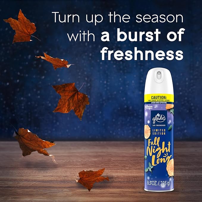 Glade Air Freshener Room Spray Fall Night Long 8.3 oz 6 Count