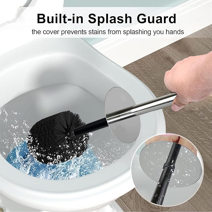 White Floral Branches Design Resin Toilet Bowl Brush and Holder Set Elegant Bathroom Cleaning Tool with Durable Bristles Compact and Functional