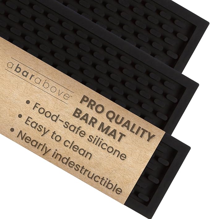 Premium A Bar Above Heavy Duty Bar Mat Food Safe Silicone Mat Mats for Bartending and Coffee Commercial Strength Bartender Accessories Dish Drying Mats for Kitchen Counter Barista Accessories