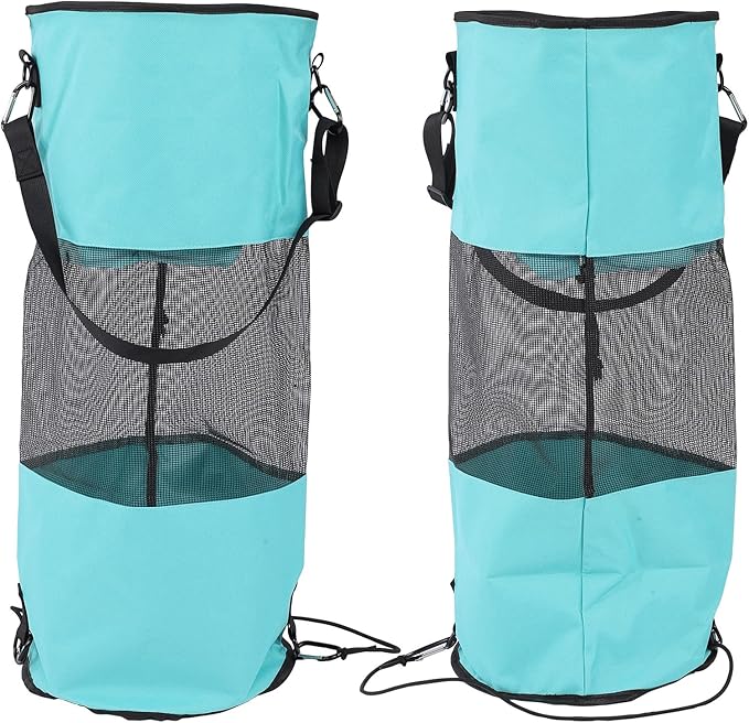 Boat Trash Bags Waterproof Reusable Mesh 33 Inch Height Portable Garbage Storage for Outdoor Use - Tear Resistant Oxford Cloth Easy to Hang Ideal for Boating and Camping