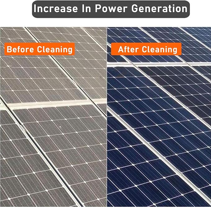 Photovoltaic Panel Cleaning Window Cleaner Kit Water/Hose Fed Pole for Cleaning Photovoltaic and Solar Panels and Other Cleaning Activities35Cmbrushhead/35Cmbrushhead/5.4M/18Ft