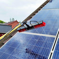 Solar Panel Washing Equipment Solar Panel Cleaning Brush &amp Pole Kit Window Cleaner Water Power Solar Photovoltaic Cleaning Brush with Titanium Alloy Wand Angle Rotatable