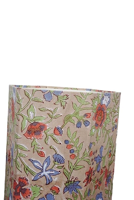 Handmade Cotton Paper Waste Basket Stylish Trash Can for Home or Office (1 Gloden RED FLOWAR)