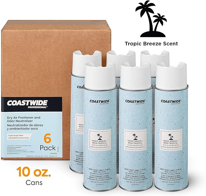 Coastwide Professional Air Freshener Aerosol Tropic Breeze Scent 10 Oz. 6/Carton