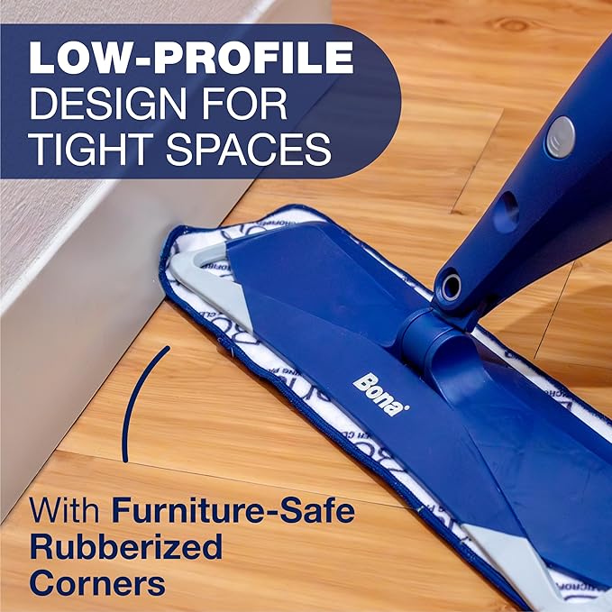 Bona Premium Motion Multi-Surface Floor Spray Mop - Includes Multi-Surface Floor Cleaning Solution and Machine Washable Microfiber Cleaning Pad - for Stone Tile Laminate and Vinyl Floors