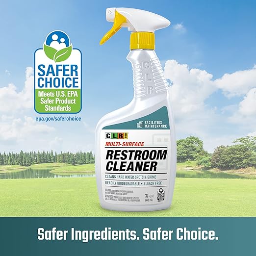 CLR PRO Industrial Multi-Purpose Restroom Cleaner 32 Ounce Spray Bottle (Pack of 2)