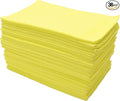 Eurow 300 GSM Microfiber Cleaning Cloths Soft Streak-Free Lint-Free Ultra Absorbent Reusable Towels for Auto Detailing Home Cleaning Kitchen Glass Electronics 12x16in 36-Pack Yellow