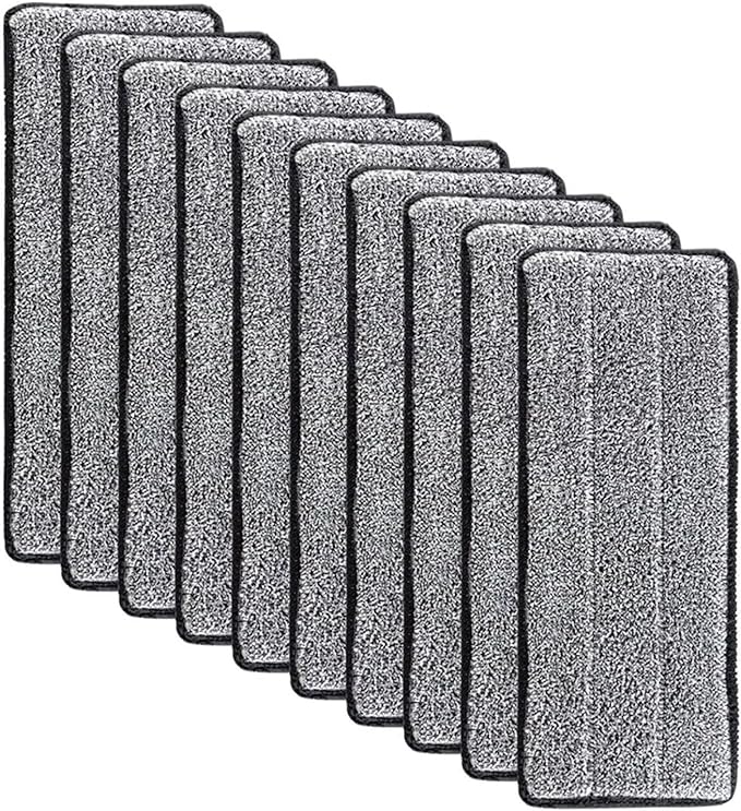 Compatible for JOYBOS 40cm Mop Cloth Kit 3-20pcs Microfiber Mops Pad Replacement Microfiber Washable Spray Set Accessories Cleaner Pad Gray(40cm-only-10-rags)
