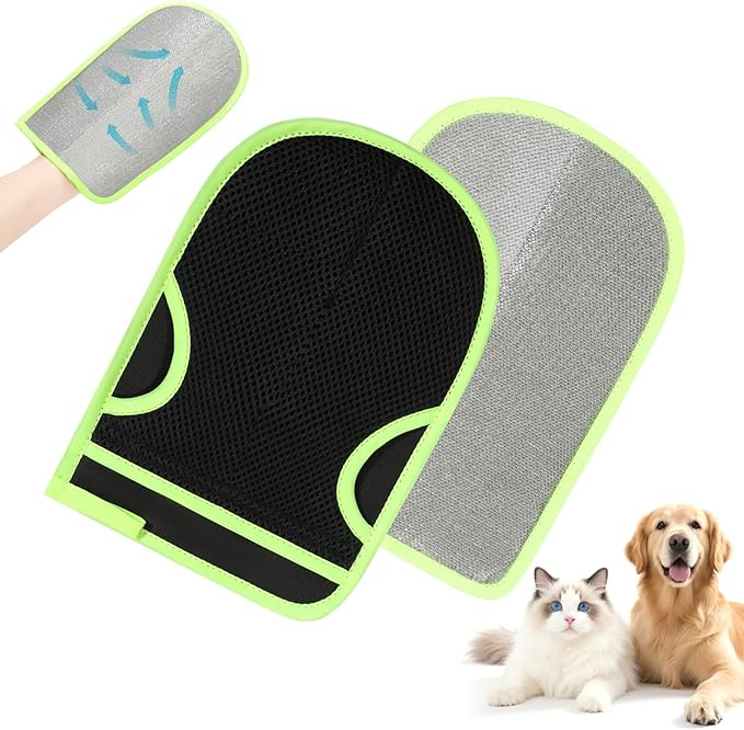 YS&ampJJFZ 2 Pcs Pet Hair Remover Gloves for Cats &amp DogsNewly Upgraded Reusable Electrostatic Pet Hair Gloves Pet Hair Remover Tool for Clothing Couch Carpet Car Seat