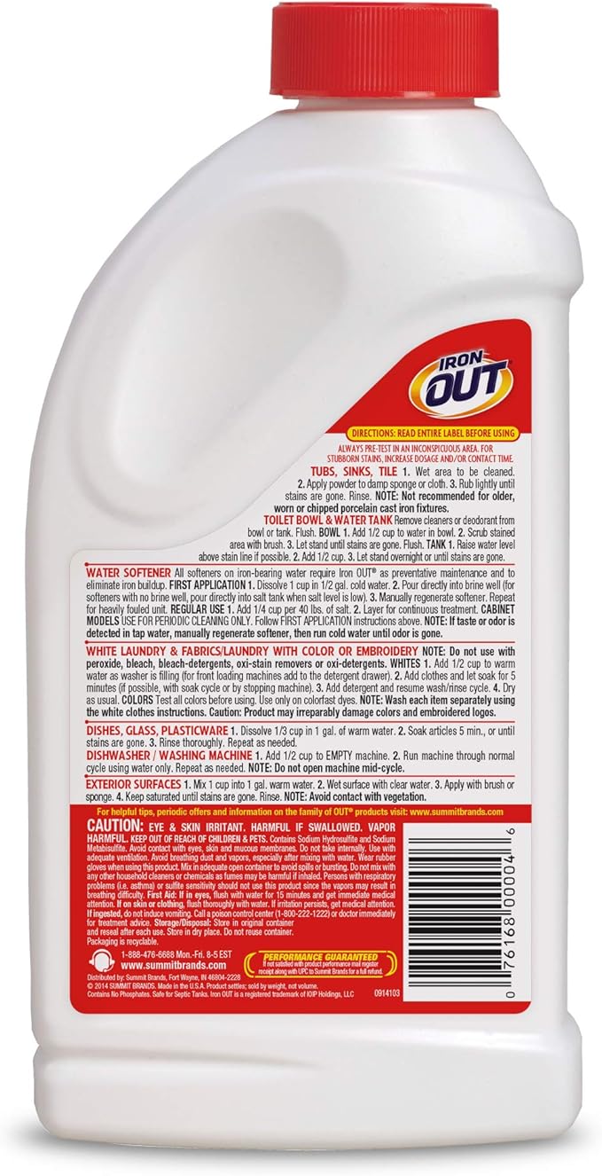 Iron Out Rust Stain Remover Powder 1 lb 12 oz and Powerful Gel Spray 24 fl oz