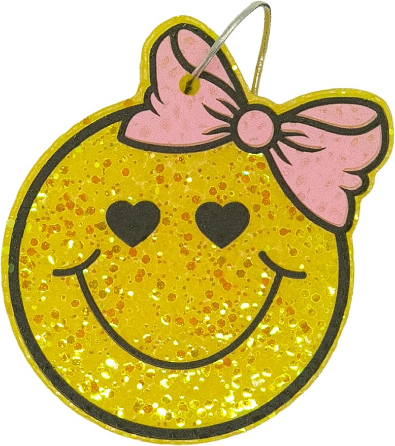 Simply Southern Air Fresheners - Great for Car Closet Bathroom Small Spaces - Decorative Hanging Scents (Smiley Apple &amp Honey)