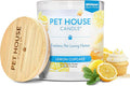 Pet House Candles Clean Long-Lasting Pet Odor Candles for Home Plant-Based 60 Hour Burn Time - Lemon Cupcake 9 oz