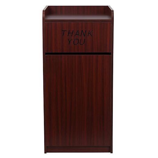 EMMA + OLIVER Wood Tray Top Receptacle in Mahogany