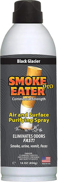 Smoke Eater Pro 16 oz Odor Eliminator Spray — Commercial Strength for Smoke Pet Urine and Cooking Odors — Air and Fabric Deodorizer with Tea Tree Oil — Made in USA (Black Glacier)